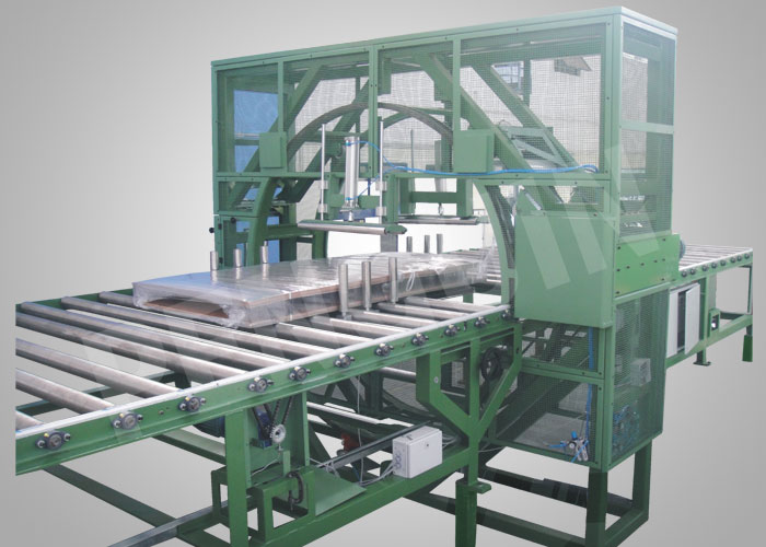 profile ring stretch wrapping machine for lengthier profiles